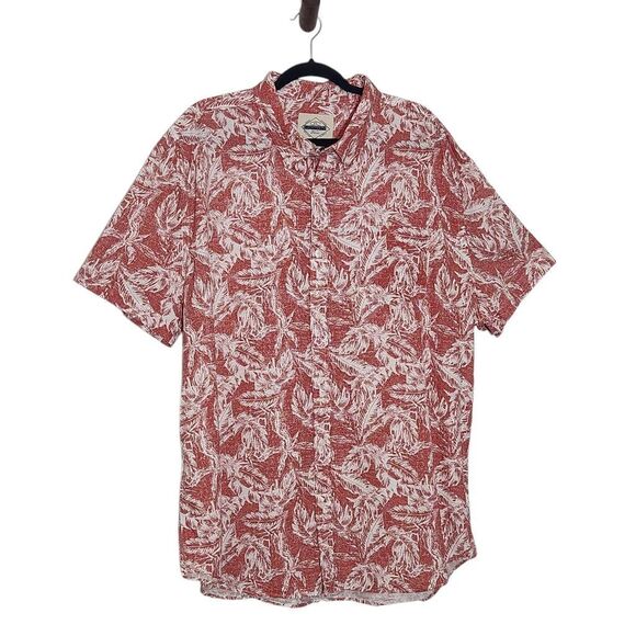 St. John's Bay White and Red Hawaiian Shirt Size XXL Tropical Print Cotton Shirt - Picture 1 of 7